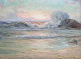Ocean Canvas Paintings - OCEAN SUNSET